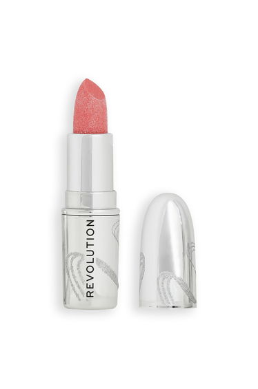 Revolution Metallic Muse Glitter Lipstick Baby Pink