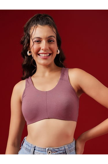 Purple Non-Padded Non-Wired Full Coverage Everyday T-Shirt Bra