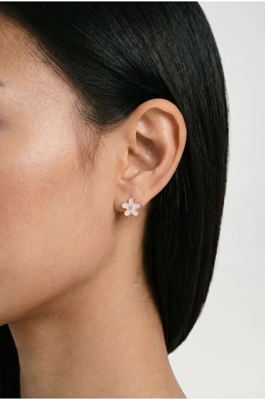 Flower Detail Earrings 6 Pack - gold