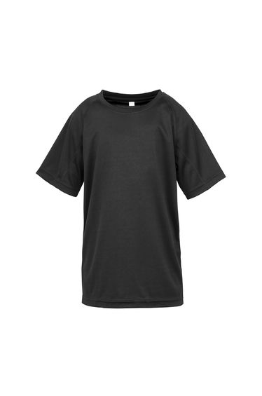 Spiro Chidlrens/Kids Impact Performance Aircool T-Shirt - Black