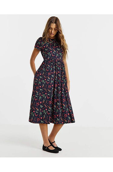 Jersey Midi Dress With Pockets