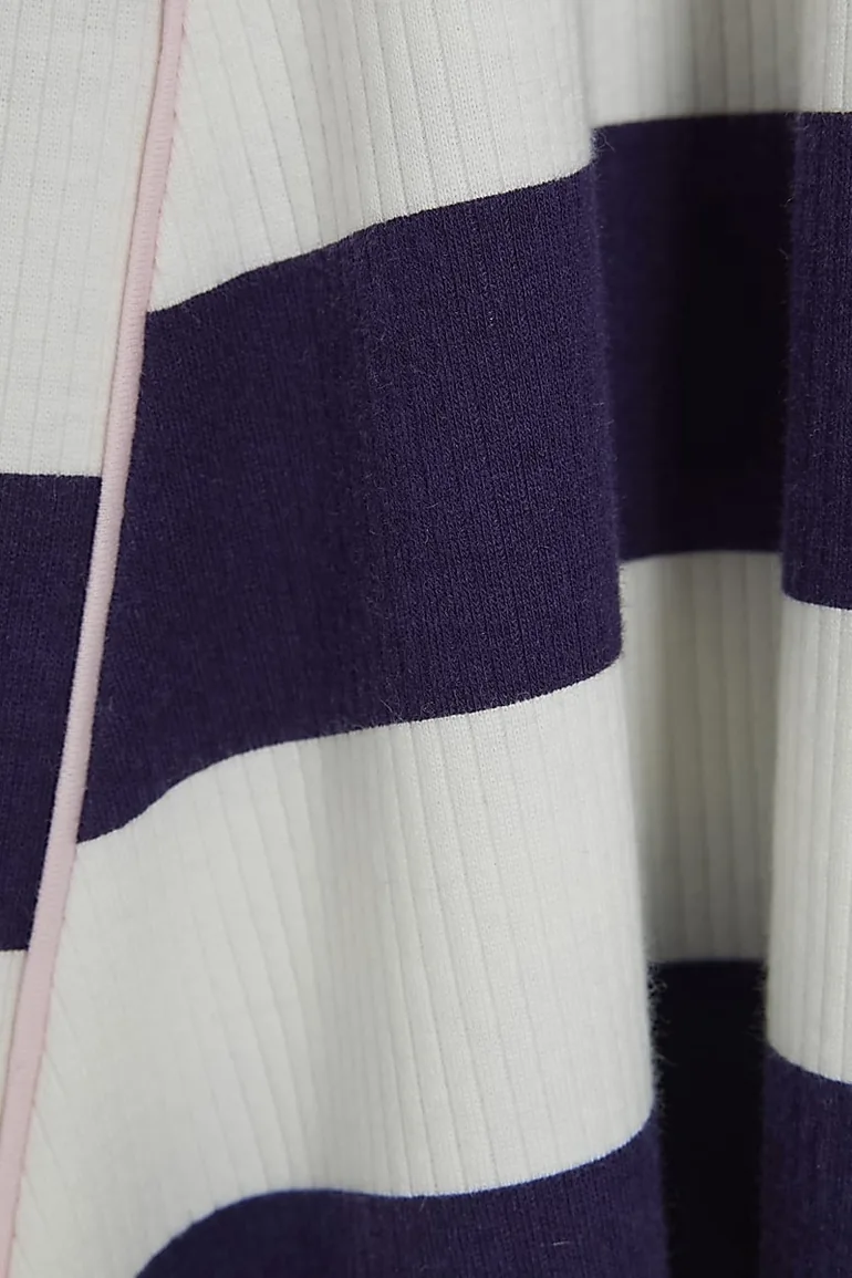 Girls Blue Stripe Polo Dress - 2