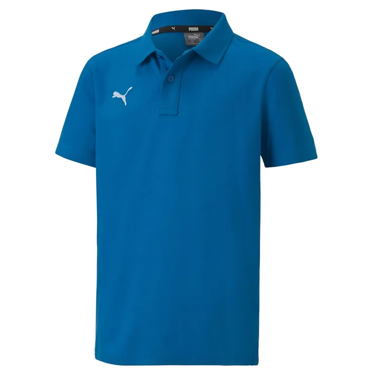 Boy's Puma Juniors TeamGOAL 23 Casuals Polo Shirt in Blue