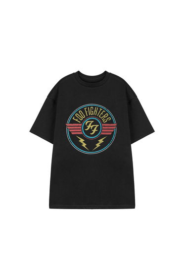 Foo Fighters Mens Lightning T-Shirt - Black