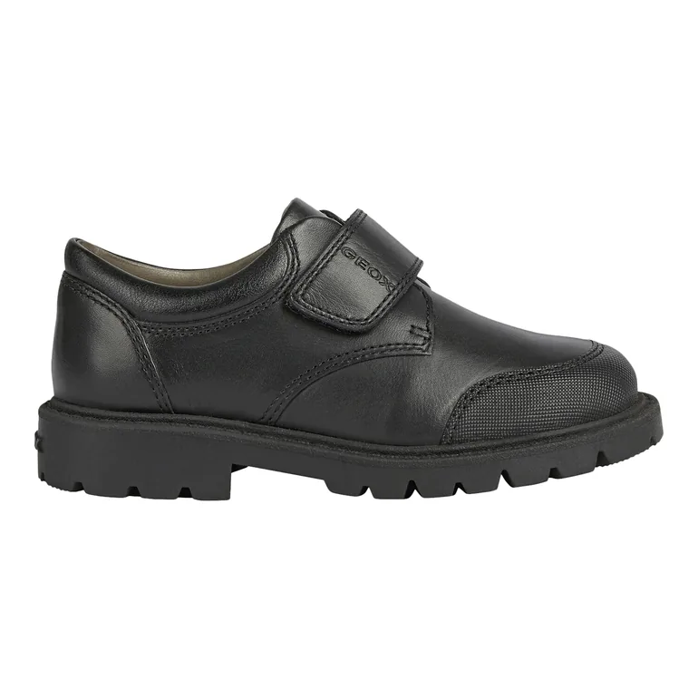 Geox Boys Shaylax Leather School Shoes - Black - 1