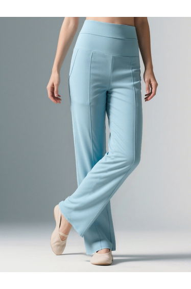 Blue Wide Waistband Flare Joggers