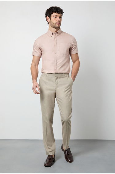 Pink Short Sleeve Oxford Shirt
