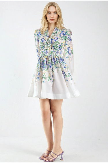 MSN Floral A-line Mini Dress