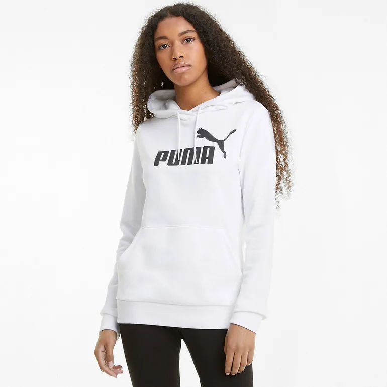 Cotton Mix Hoodie with Logo Print and Centre Pocket - 1