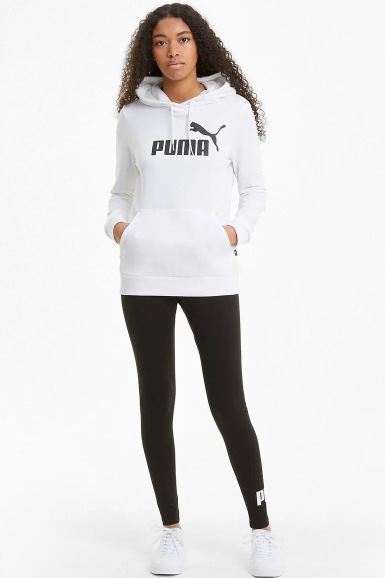 Cotton Mix Hoodie with Logo Print and Centre Pocket