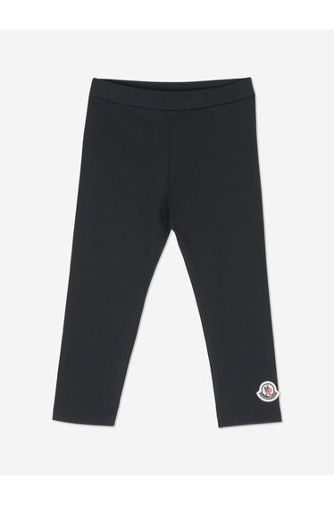 Moncler Enfant Baby Girls Logo Leggings in Navy