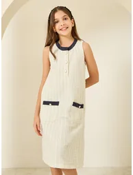 Teen Girls Tweed Shift Dress - 1