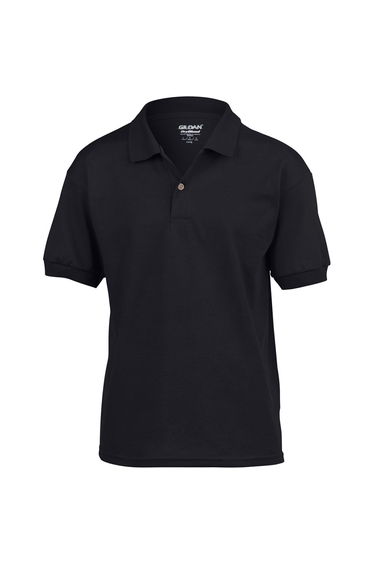Gildan DryBlend Childrens Unisex Jersey Polo Shirt - Black