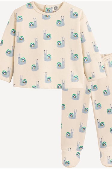 Snails Print Fleece Pyjamas