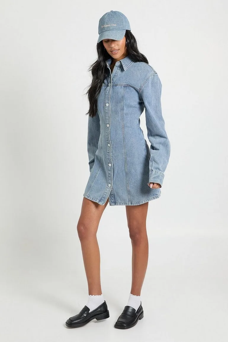 denim dress tall Livesso Tall Women's Strapless Long Vacation Style Denim Dress, Tall Women  Light Blue Autumn Casual