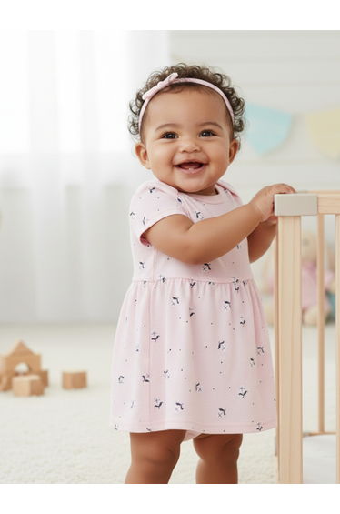 Baby Girls Cotton Printed Bodysuit