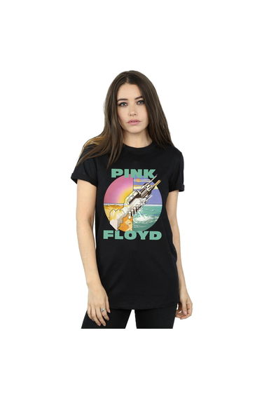 Pink Floyd Womens/Ladies Wish You Were Here Cotton Boyfriend T-Shirt - Black