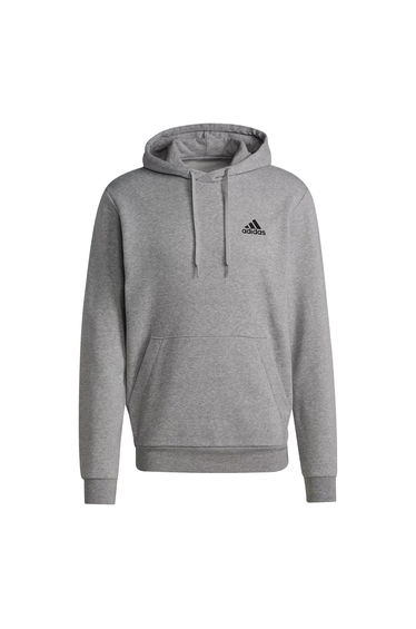 Adidas Unisex Adult Fleece Hoodie - Mid Grey