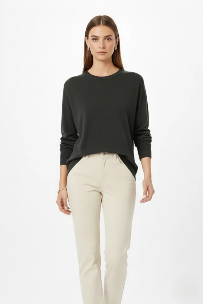 Mizalle Extra Oversize Low Sleeve Basic Fine Knitwear - 3