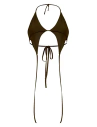 Khaki Triangle Strappy Bralet - 4