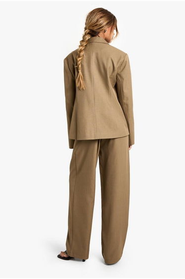 Tailored Straight Leg Trousers - mocha product thumbnail 2