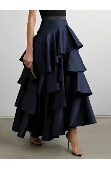 تنورة ووزي ماكسي كحلية