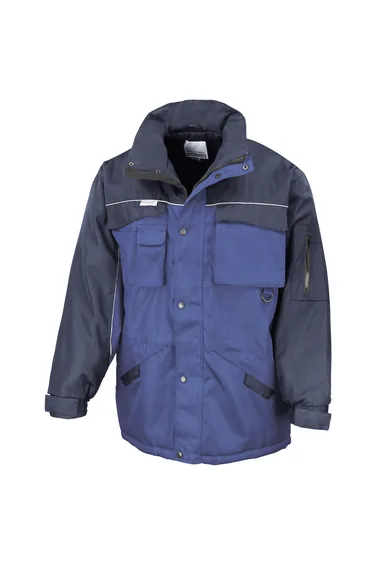Result Mens Workwear Heavy Duty Water Repellent Windproof Combo Coat - Royal/Navy
