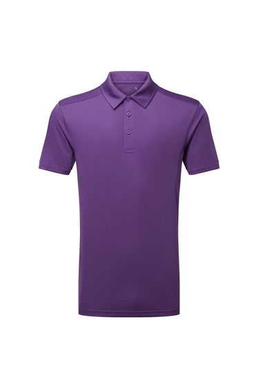 Tri Dri Mens Panelled Short Sleeve Polo Shirt - Bright Purple