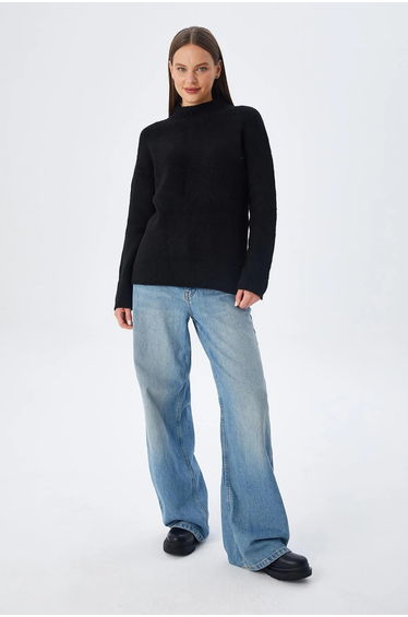 Mixray Thick Knit Half Turtleneck Sweater