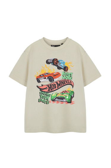 Hot Wheels Boys Beast Mode T-Shirt - Oatmeal