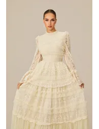 Alluring Love White Lace Tiered Maxi Dress - 2