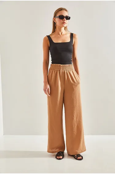 بنطلون نسائي بخصر إيلاستيك 