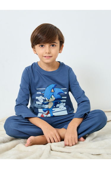 Boys Sonic Print T-Shirt and Pyjama Set