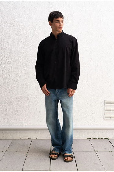 GIESTO Cotton Oversized Button-Up Shirt