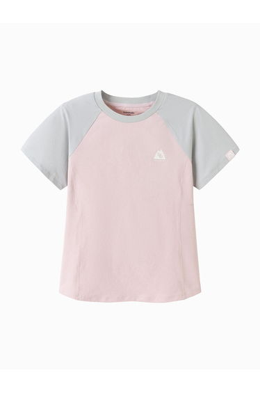 Girls' T-Shirt With Contrast Sleeves
