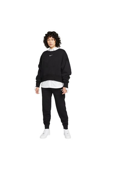 Nike Womens/Ladies Phoenix Fleece Crew Neck Oversized Sweatshirt - Black