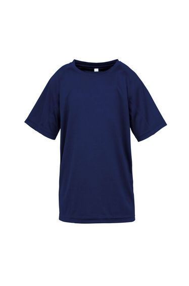 Spiro Impact Childrens/Kids Junior Performance Aircool T-Shirt - Navy Blue