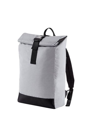 Bagbase Reflective Roll Top Backpack - Silver Reflective