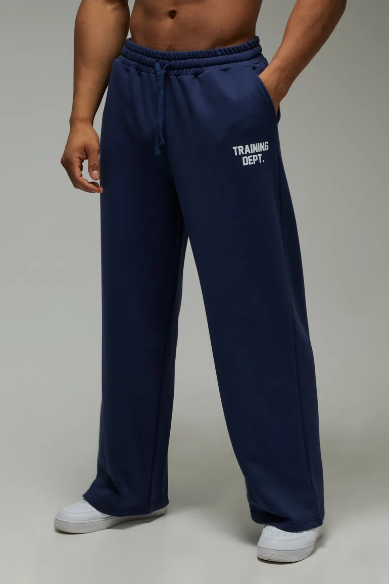 Training Dept Wide Leg Loopback Jogger - navy