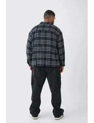 بنطلون كارغو لون أسود - للمقاسات الكبيرة - 1