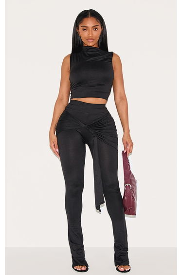 Shape Black Super Soft Ruched Off The Shoulder Top