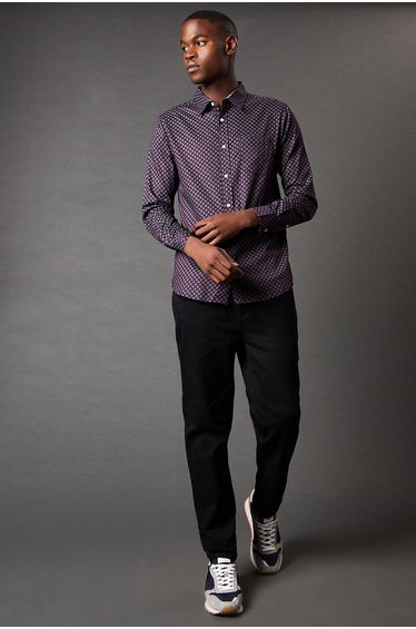 Foulard Print Long Sleeve Shirt