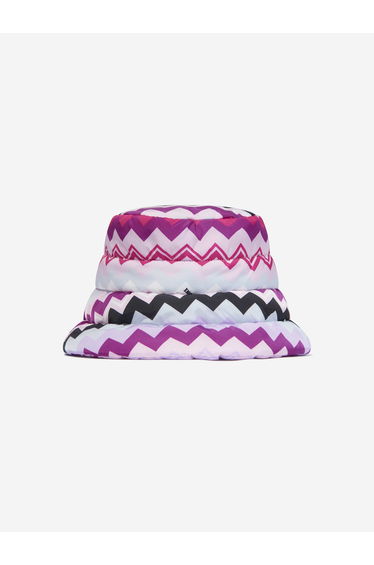 Girls Zigzag Bucket Hat in Pink