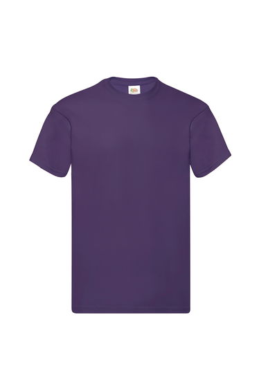 Fruit Of The Loom Mens Original Short Sleeve T-Shirt - Purple