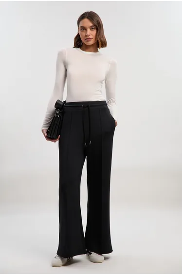 بنطلون منزلي جيرسية بخصر برباط