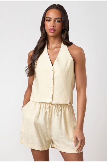Signature Woven Vest Yellow