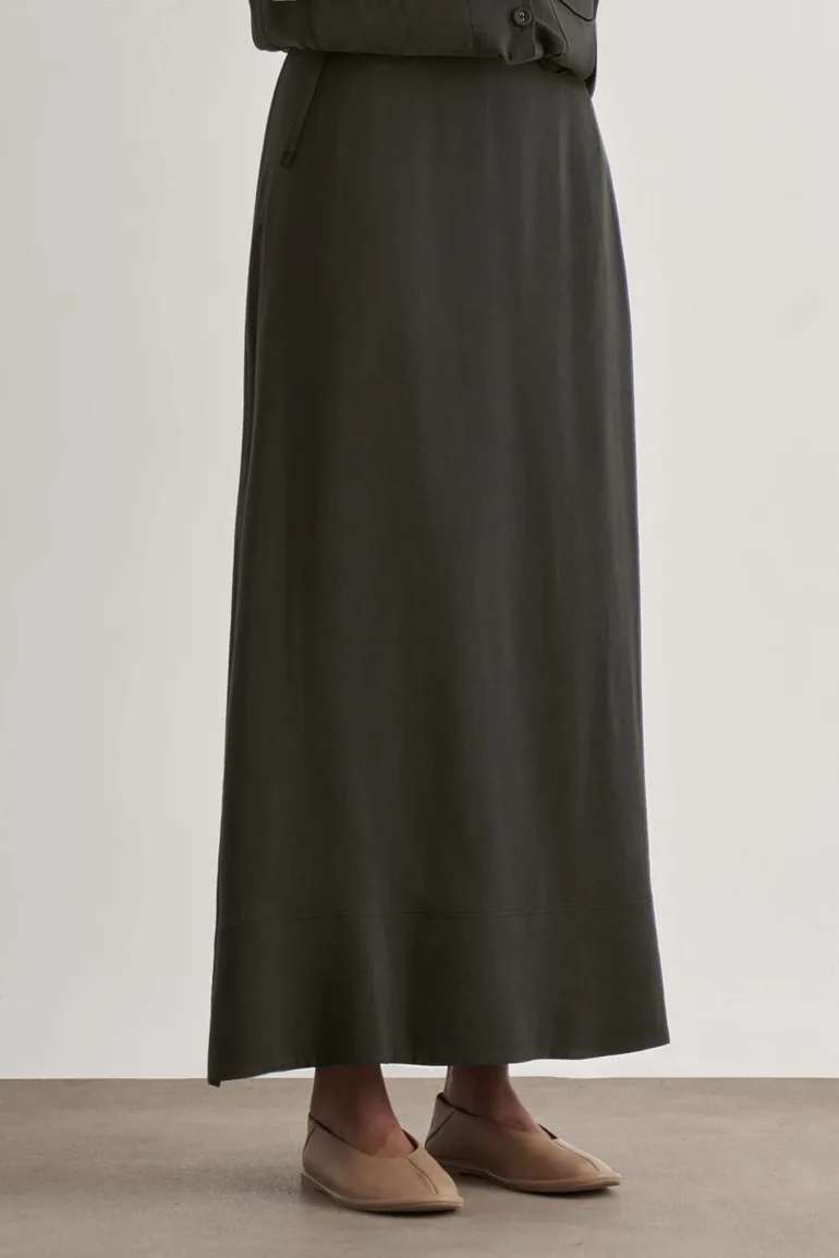 Mizalle Modal Blend Maxi A-Line Skirt - 1