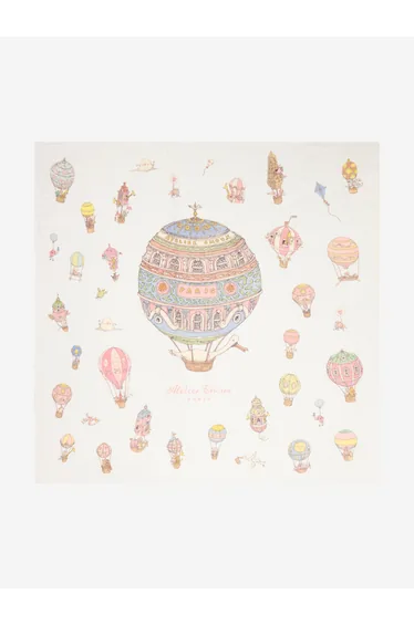 Atelier Choux Baby Grand Carré Hot Air Balloons in White