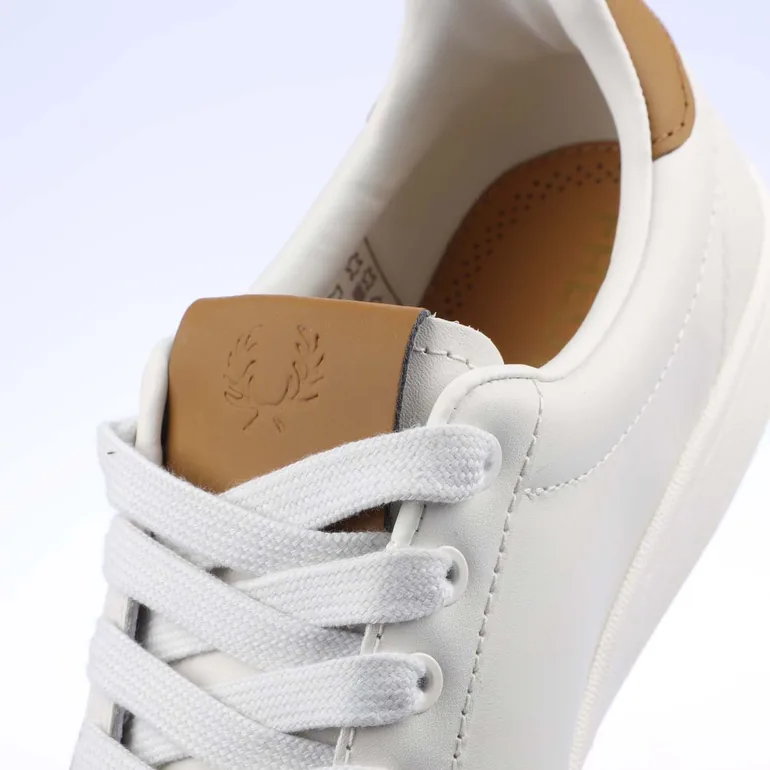 Men's Fred Perry B721 Leather Trainers in White - 5