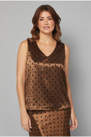 Satin Spot Cami Top